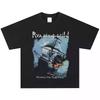 2025 Running Wild Band's Rock American Retro T-shirt, Street Heavyweight Trendy Short-sleeved Vintage High-quality Ins Y2k