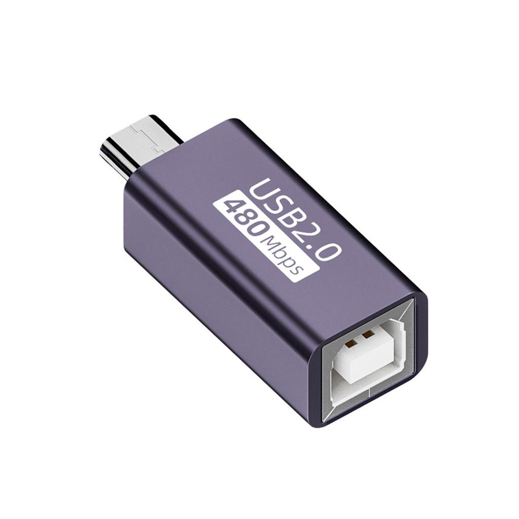 USB B Adapters 480Mbps Data Transfer Speed for Multiple Devices Female to Male MiDi/Micro USB/Mini USB/USB C Converters