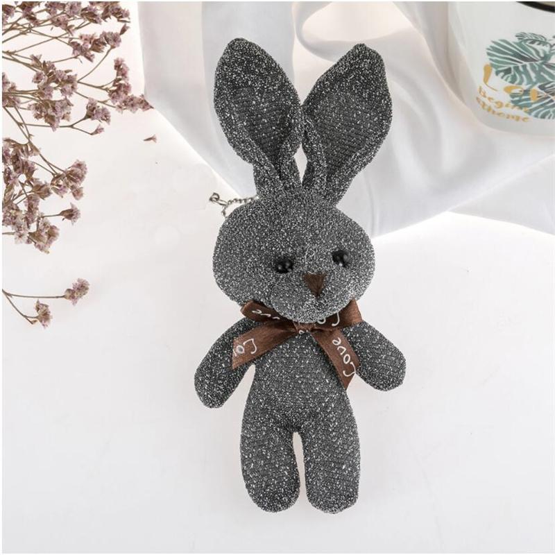 Mini Bright Silk Rabbit Plush Toys Small Pendant Cute Soft Stuffed Bunny Toy Doll Valentine Gifts For Kids 10CM