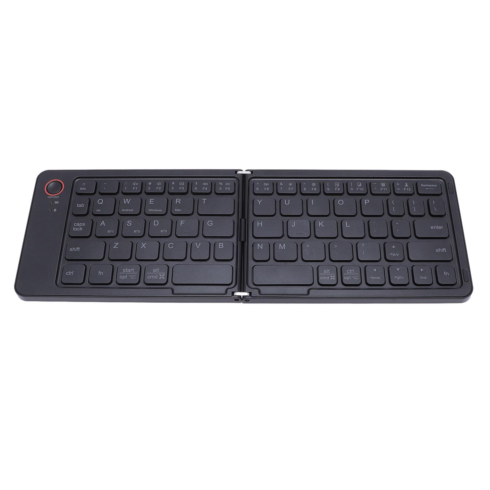 

Складная Bluetooth-клавиатура 67 клавиш, перезаряжаемая, магнитная, тонкая, универсальная, портативная, беспроводная клавиатура чёрный