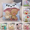Cartoon Monkey Flower Butterfly Print Cushion Cover Double Sided Printed Kids Room Decor Pillow Case
