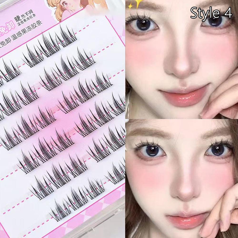 Natural Look Glue-free False Eyelashes Press on Segmented Eyelashes  Women's Beauty