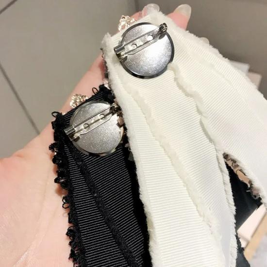 Bow Tie Small Incense Inlaid Diamond Pearl Accessories Shirt Collar Pin Brooch Collar Pin Large Bow Lace Female