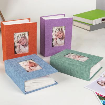 Album Foto Copertă In Album Foto cu Fereastră Frontală 100 Fotografii 4x6 Album Foto Tip Carte cu Buzunare pentru Nuntă Vacanță Familie Bebeluș