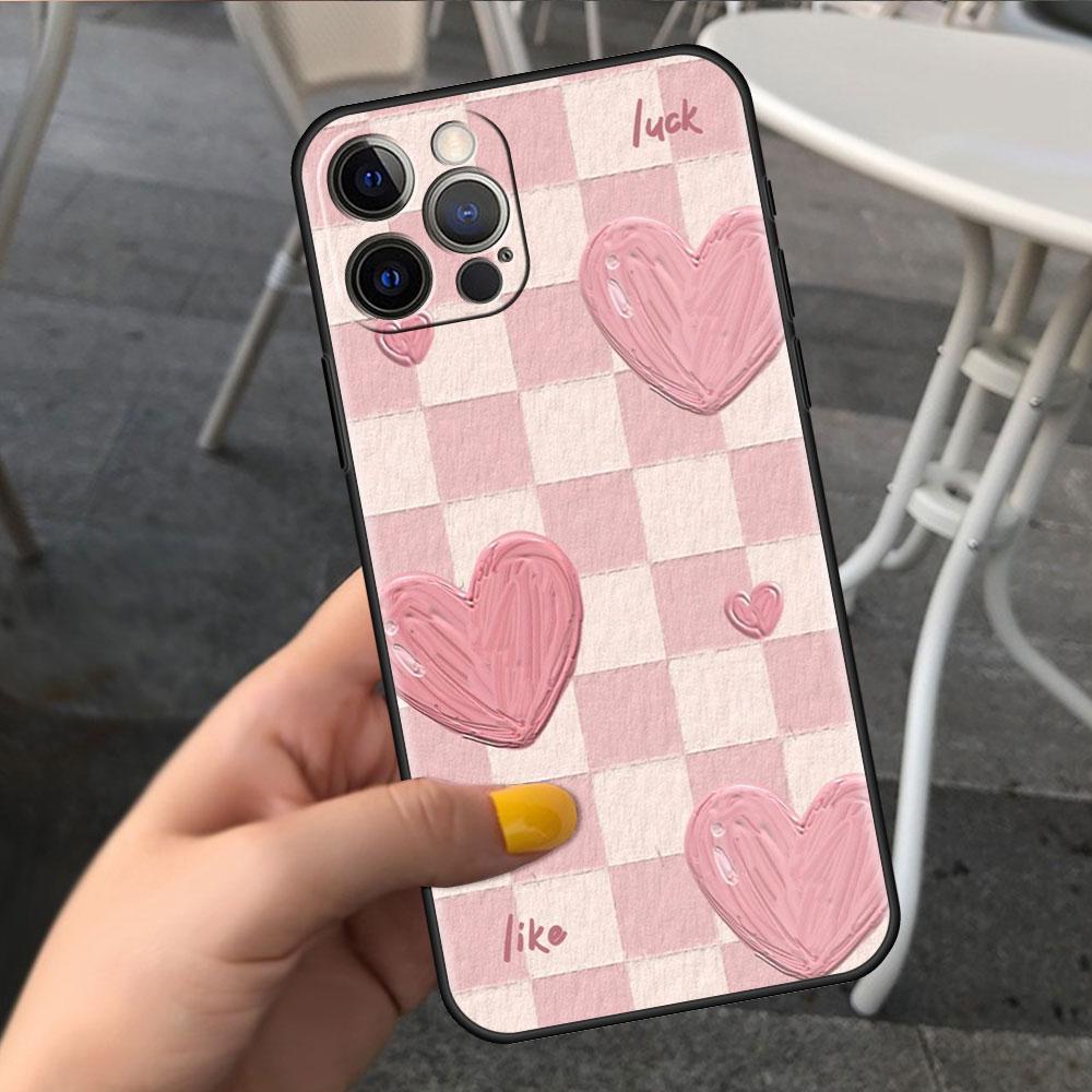 

Чехол для Apple iPhone 14 11 13 7 12 Pro 7 XR XS Max 8 Plus 6 14Pro Черный Мягкий Чехол для Телефона Коке Фунда Цветок Милый iPhone 6 6S