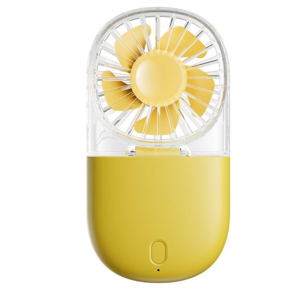 Transparent Handheld Electric Fan USB Rechargeable Air Cooler Portable Folding Neck Fan  Student