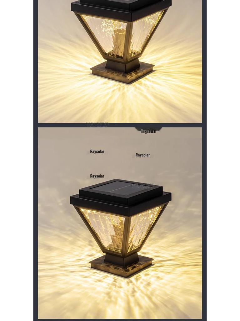 Modern Solar Outdoor Waterproof Pillar Light for Gardens, Courtyards, and Fences
