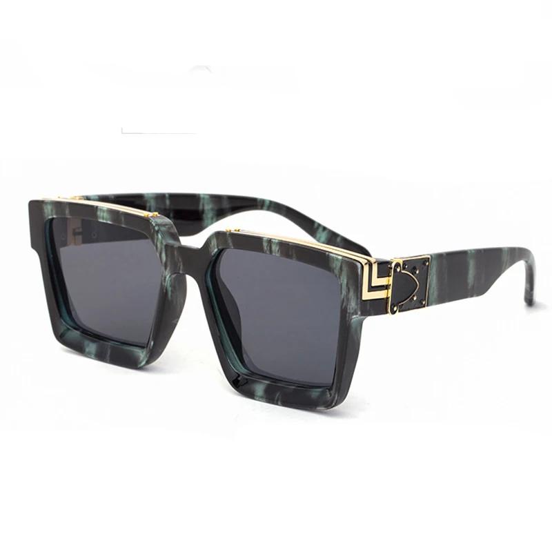 New Luxury Brand Designer Square Oversized Sunglasses Men Women  Fashion Thick Frame Glasses Mens Uv400 Male Celebrity