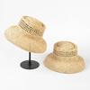 New French Retro Style Breathable Hollow Pattern Wide Brim Raffia Sun Hat Ladies Summer Travel Trendy Concave Top Straw Hat