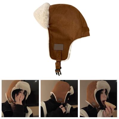 Adjustable Trapper Hat Warm Ear Flap Fleece Hat for Cold Weather Winter Activity