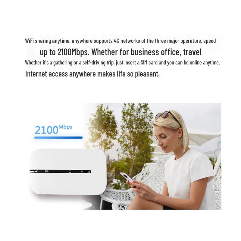 4G Portable LTE Car MIFI Hotspot Router with Plug-in Card