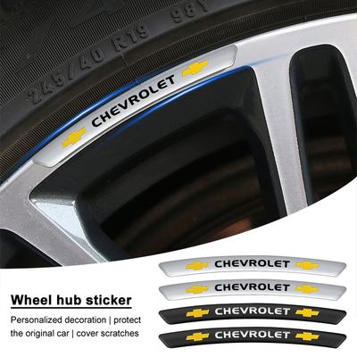 Rim Badge Creative Decoration Decals Styling Auto Aluminum Trim Sticker Car Wheel for Colorado Spark Malibu Captiva