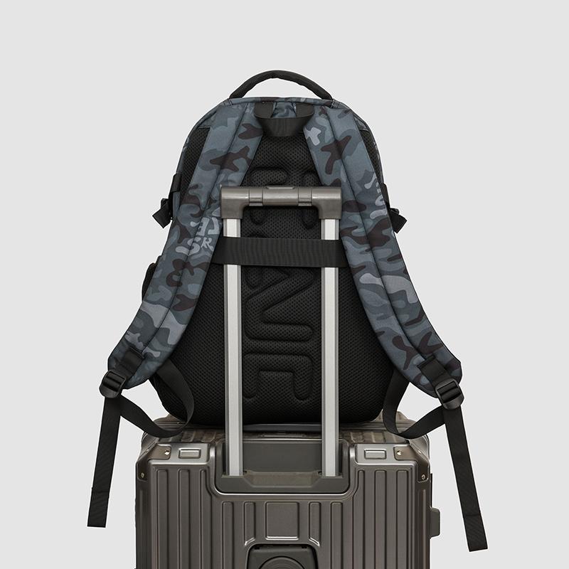 Men's Large Capacity Backpack Junior High School Student Schoolbag Camouflage Print Computer Backpack