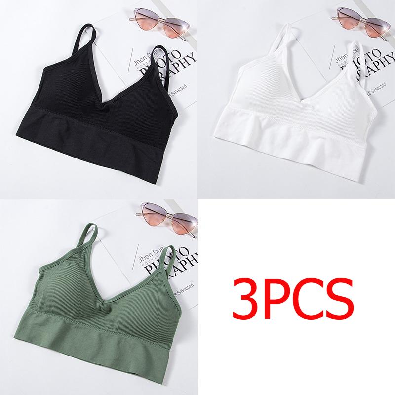 Women Tank Crop Top Seamless Underwear Female Crop Tops Sexy Lingerie Intimates  Removable Camisole