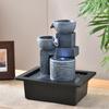 Decorative Tabletop Water Fountain Flowing Feng Shui Outdoor Waterfall Relaxing Table