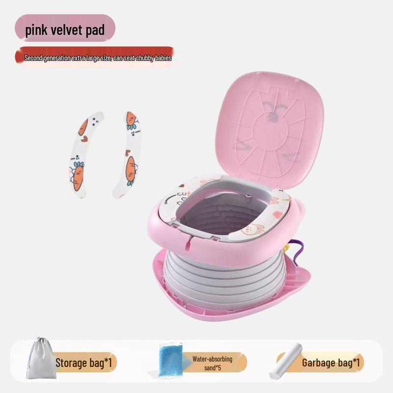 Children's Portable Travel Potty - Foldable and Compact for Outdoor Camping and Emergencies