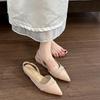 Fashion Women's Sandals 2025 Summer New Breathable Fashion Non Slip Casual Shoes Lightweight Comfortable Slip On Point Toe Leather Shoes