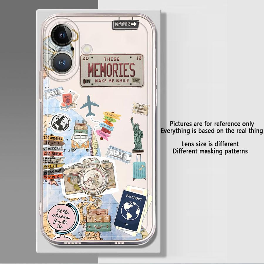 Case for iPhone 17 Pro Max 15 11 16 12 Mini 14 Plus 13 Pro 7 8 XR XS Max Air Soft Phone Cover Beach Travel