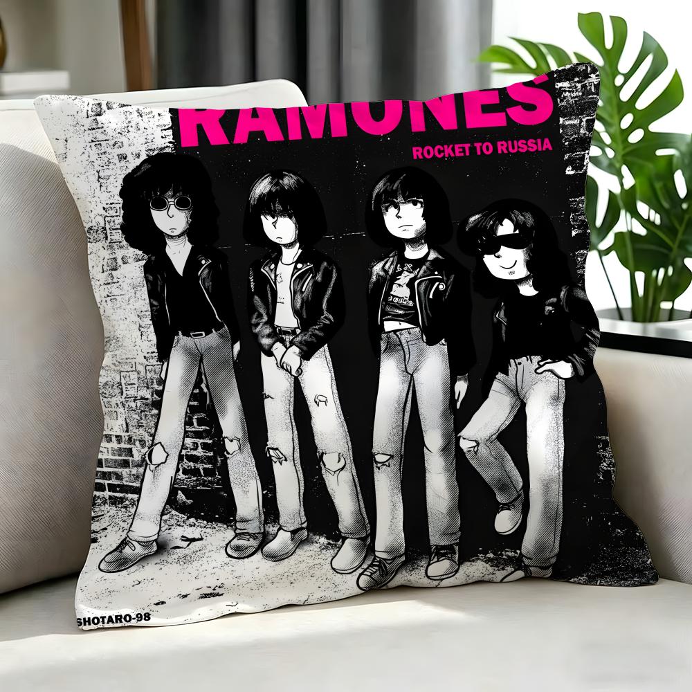 band Ramones Cushion Cover Cushion Cover Set 4Pcs 50x50 45x45 40x40 Pillowcase Decorative Sofa Home Decor
