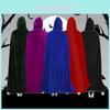 Luksuriøs Unisex Fløjls Halloween Kostume Kappe Med Hætte Til Cosplay Og Udklædning