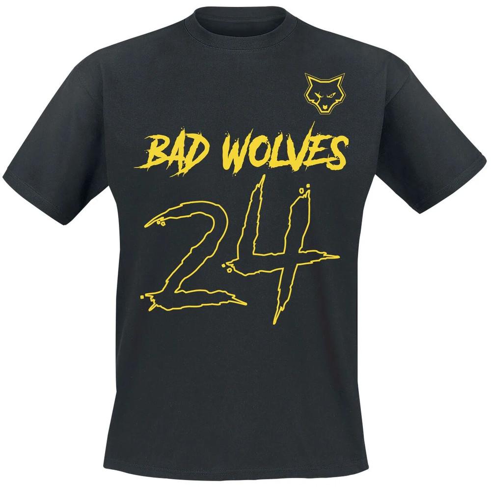 NUOVA T-shirt NERA della band Bad Wolves Unisex Tutte le taglie dalla S alla 5XL XA1098