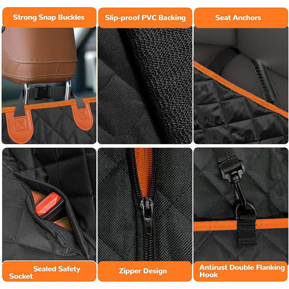 Waterproof Dog Car Seat Cover for Back Seat, Back Seat Extender, Dog Hammock for Cars Trucks & SUVs