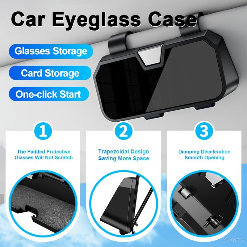 Car Sun Visor Glasses Clip Sunglasses Storage Case For Benz AMG W204 W205 W203 W211 W212 W213 W201 W210 GLC GLA GLB GLS Stickers