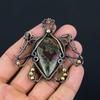 Turtle Shaped Dragon Blood Jasper Gemstone Copper Wire Wrap Handmade Pendant Jewelry