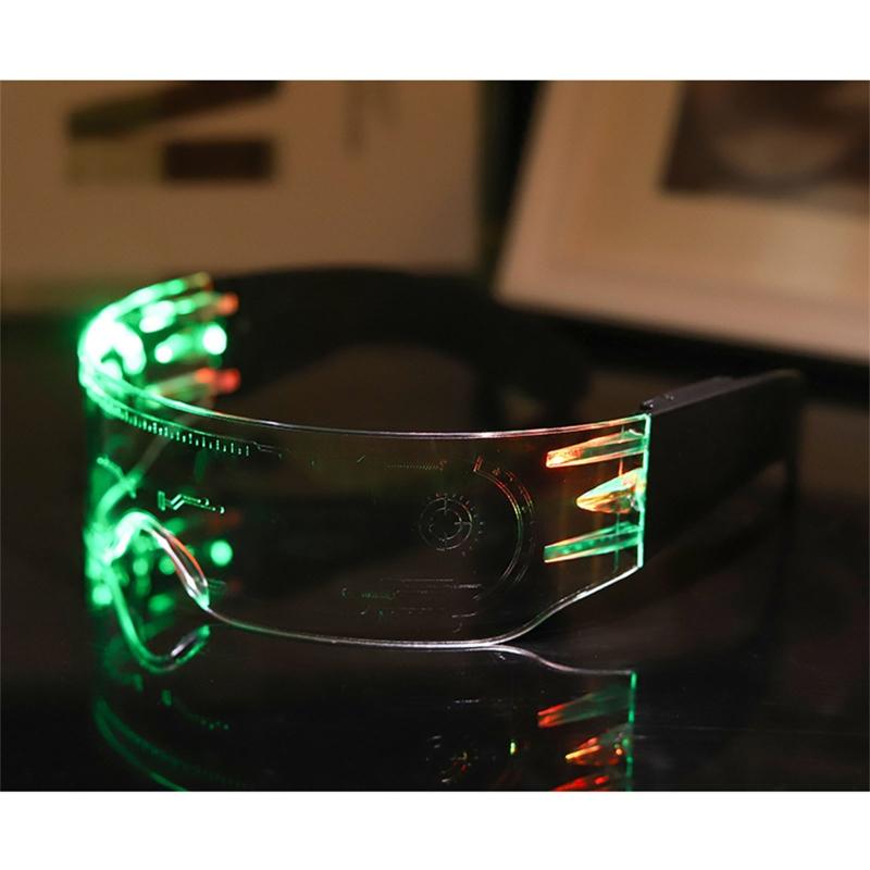 Decorative  Glasses Colorful Luminous Glasses LED Light Up Eyeglasses for Bar KTV Halloween  Party