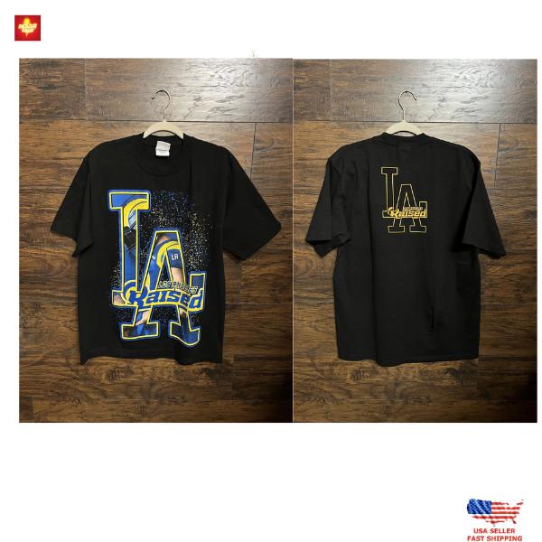 Новая одежда LA Rams x Born X Raised Двусторонняя футболка Фан-мерч НФЛ Футболка Унисекс XXXXL