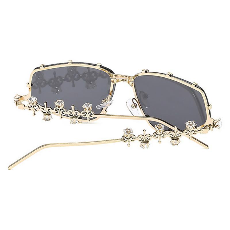 Glasses Punk Sunglasses Oversized Cat Eye Glasses Metal Oversized Oval Shades Frame Vintage Bling Eyeglasses