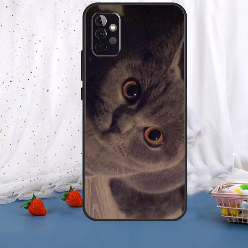 British Shorthair Cat For Samsung Galaxy A36 A26 A16 A05 A06 A54 A34 A14 A22 A32 A52 A55 A35 A15 A53 A13 A56 Case