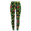 Women's Casual Fashion Outdoor Christmas Printed Slim Elastic Yoga Pants Cropped Pants