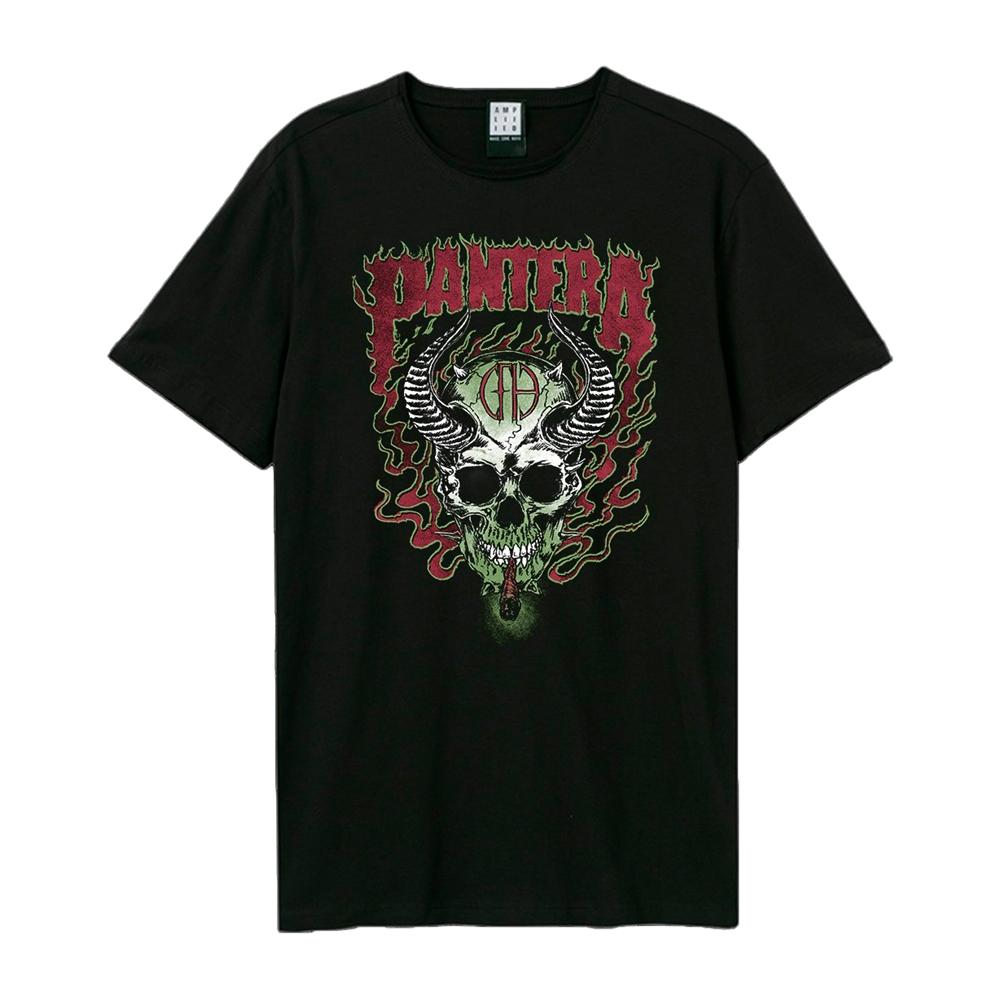 Pantera Unisex Adult Fire Skull T-Shirt