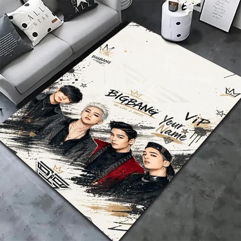 Bigbang Music Custom Name Carpet Rug For Living Room Bedroom Home Sofa Decoration Kids Play Nonslip Floor Mat