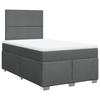 VidaXL Sommier à lattes de lit avec matelas Gris foncé 120x200cm Tissu, lit, lit à plate-forme, lit à panneaux, meuble de 3292749