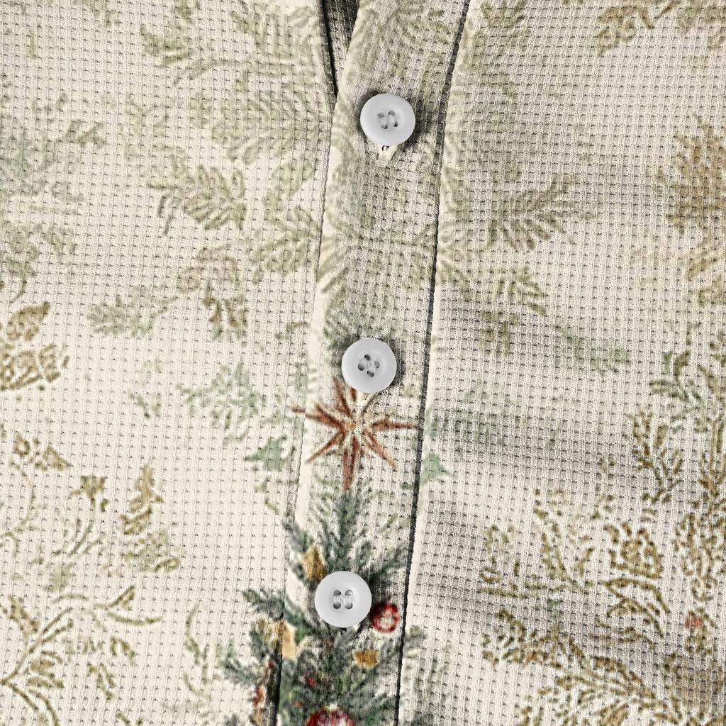 Men's Loose Casual Button Down Collar Long Sleeve Top