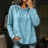 Women's Fashion Casual Hoodie Long Sleeve Loose Fit Color Pullover Sweatshirt for Everyday Wear