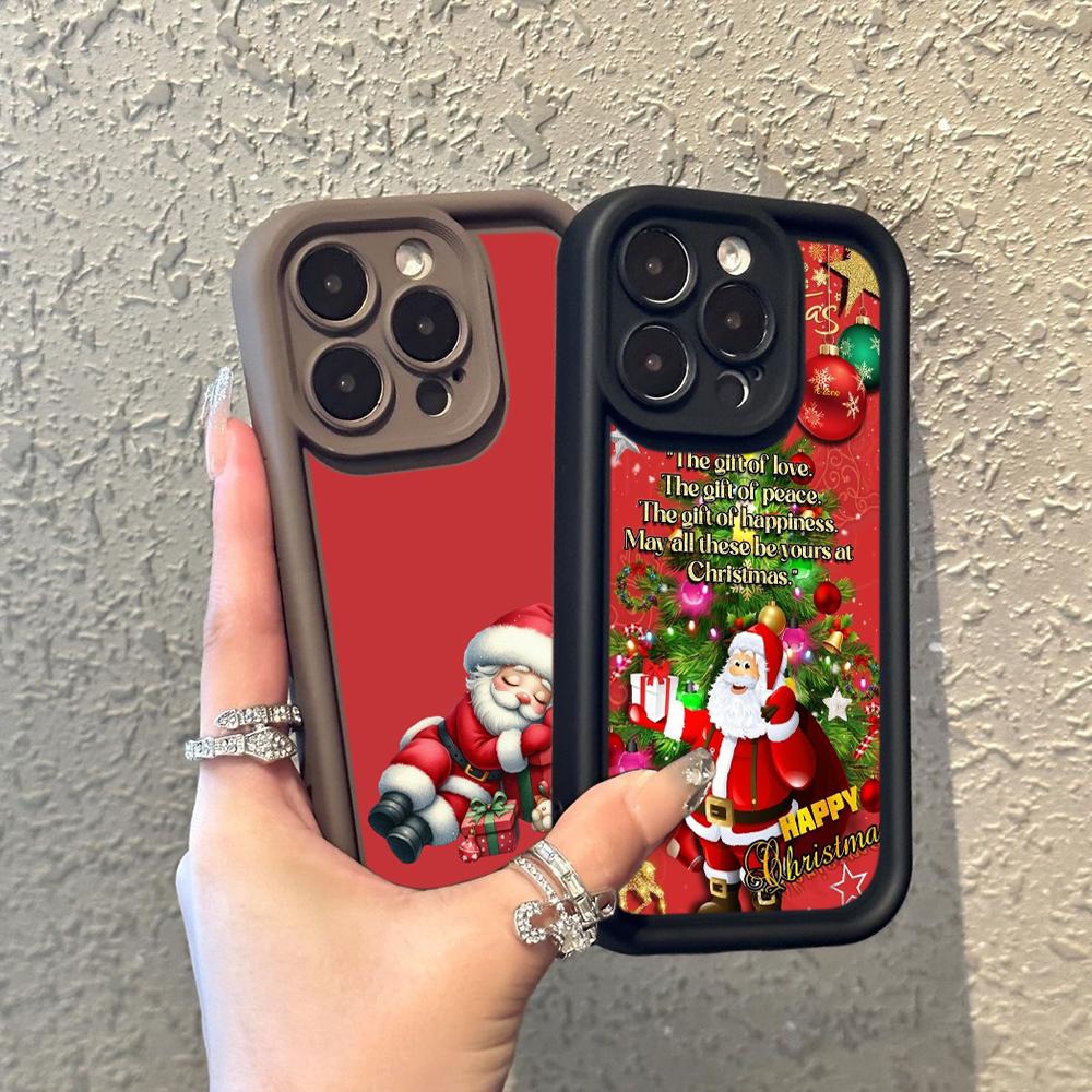 Sky Eye Ladder Soft Case pro Samsung A06 A15 A25 A35 A55 A14 A24 A34 S23 S24 FE Všechny modely Samsung Pouzdra na telefon Kryt NY40 Santa Claus Vánoční stromeček