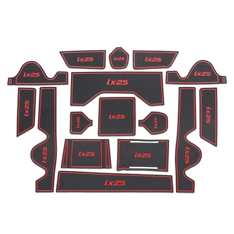 

Car Stickers for Hyundai IX25 2020 Water Cup Storage Tank Door Groove Pad Cushion Rubber Accessories