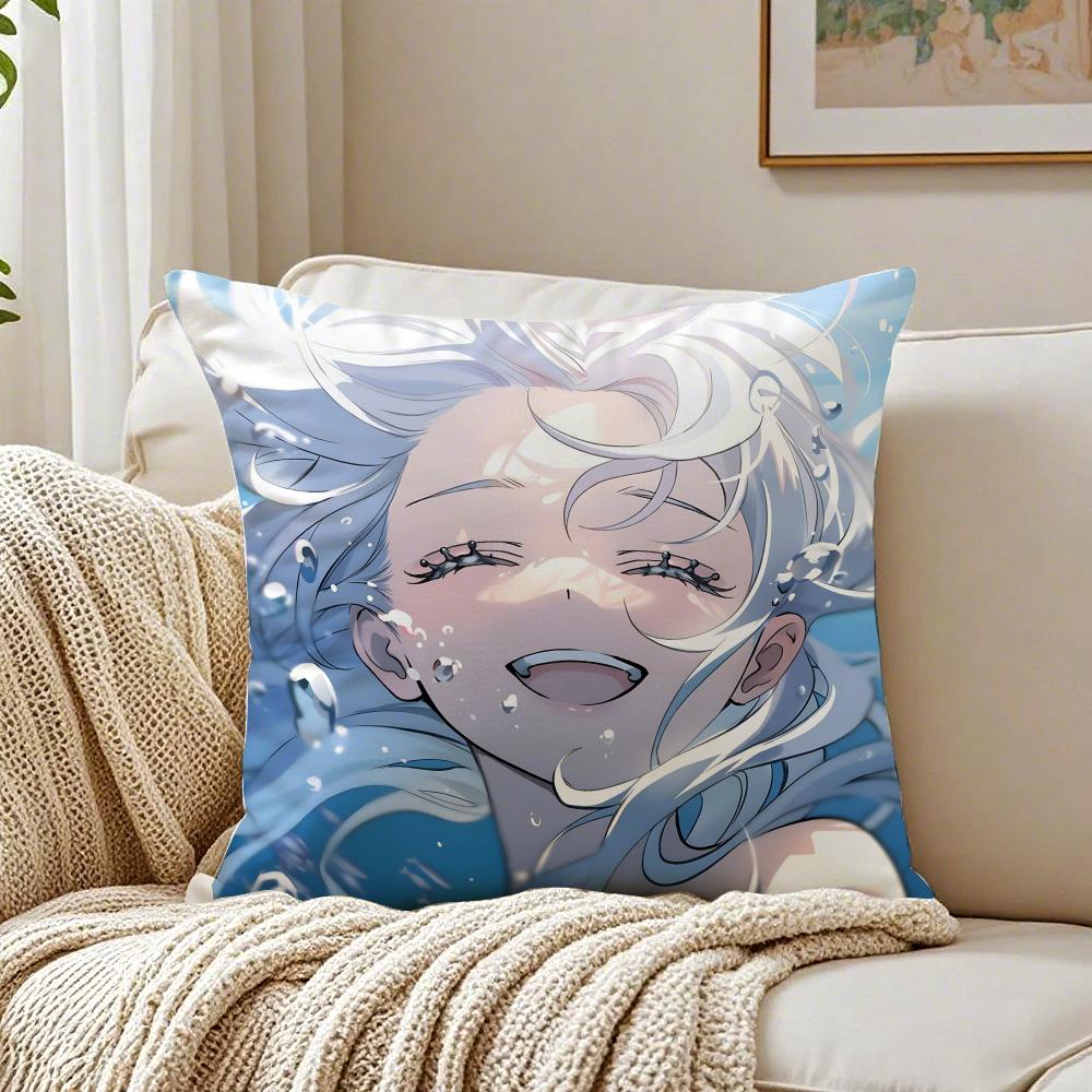 Popular Genshin lmpact Furina de Foutiane Cushion Cover Linen Pillowcase Soft for Sofa Bed Home Room Decor