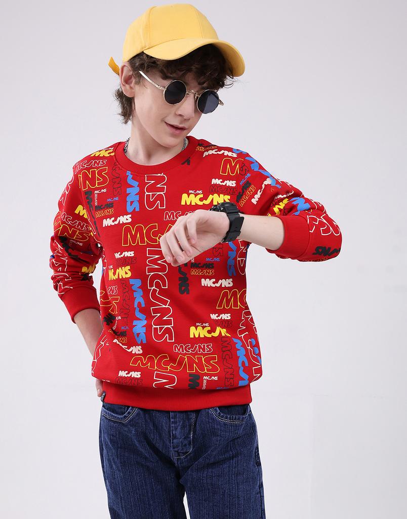 Monte Carlo Boy's Round Neck Full Sleeve Sweatshirt