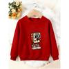 Unisex Kids Crewneck Sweatshirt, Vintage Cartoon Radio Robot Sneaker Print Long Sleeve Pullover, Boys Girls Sweatshirt For Kids Over 4 Years Old