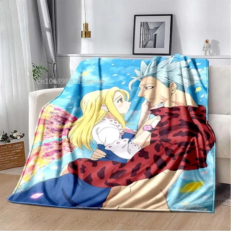 Thicken Blanket Anime The Seven Deadly Sins Printed Flannel Blankets for Beds Sofas Warm Bed Sheet Soft Blanket