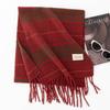 Autumn and winter Christmas scarf atmosphere imitation cashmere women's high-end sense plaid red new winter warm scarf