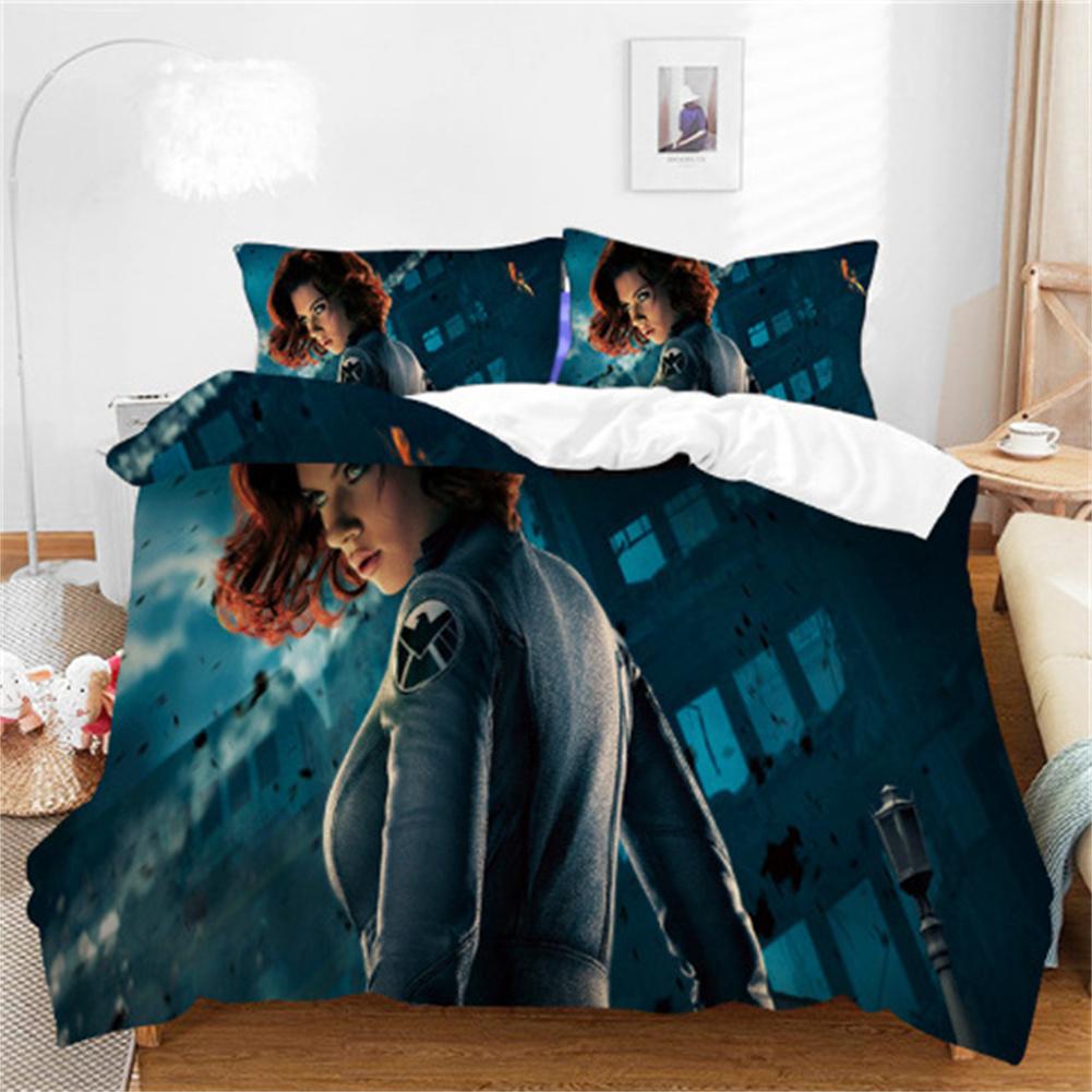 Hero Woman Wonder Cartoon Duvet Cover Twin Size, Soft Comforter Cover Set, Anime Theme Bedding Sets with Pillowcases 75*50cm 135x200cm