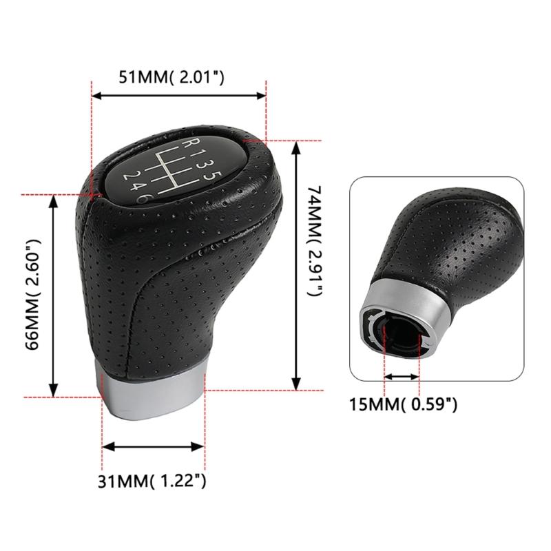 5/6 Speed Gear Shift Knob Head-Ball Lever Shifter Stick For E81 E82 E87 E92 E93