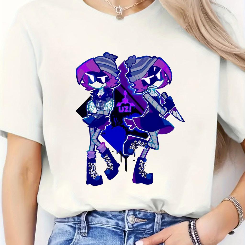 Anime Murder Drones Uzi Tshirts Wounisex Unisex Fashion Tees Funny Unisexga High Quality Cartoon Graphic Short Sleeve Unisex Casual Tops