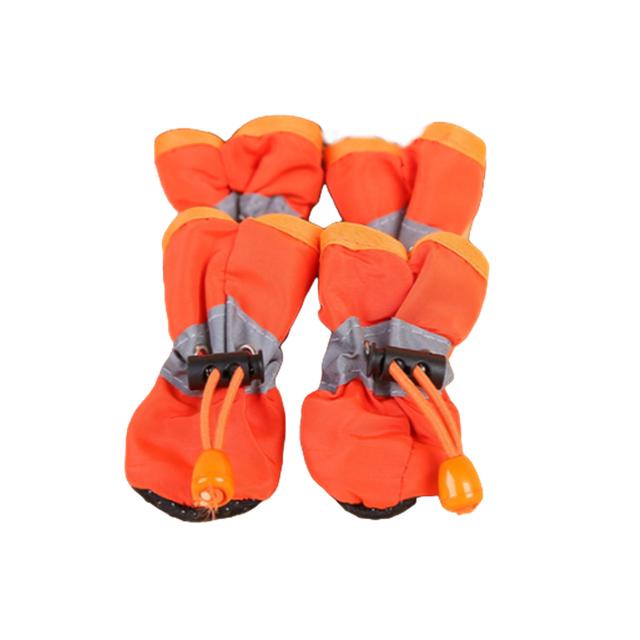 4pcs/set Waterproof Pet Dog Shoes  Anti-slip Rain Boots Footwear for Small Cats Dogs Puppy Dog Pet Booties Pet Paw Accessories