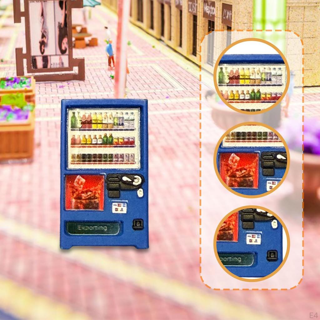 1/64 Mini Vending Machine Model Dollhouse Decoration Accessories DIY Creative Decorative Miniature